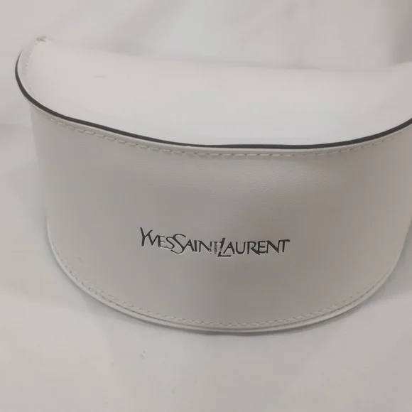 Yves Saint Laurent Silver Sunglasses with Green Lenses - Picture 4 of 5